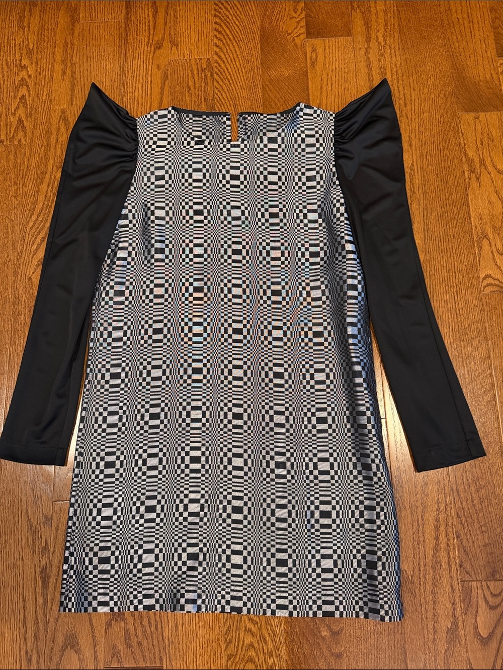 Junya Watanabe Comme des Garcons Black and White Checker Label Dress